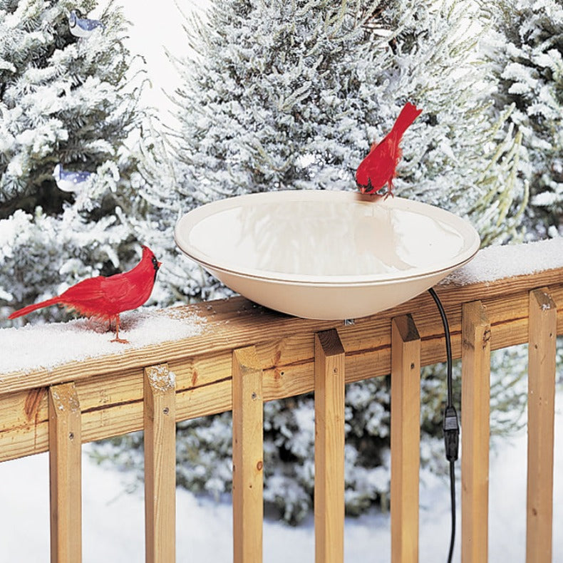 Heated Bird Bath with EZ-Tilt-to-Clean Deck Mount