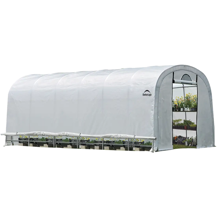 ShelterLogic GrowIT Round DIY Greenhouse Kit 12 ft. Wide with Translucent Polyethylene Cover and Steel Frame