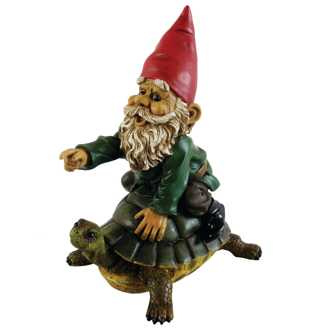 Michael Carr Designs™ Garrold Gnome On Turtle