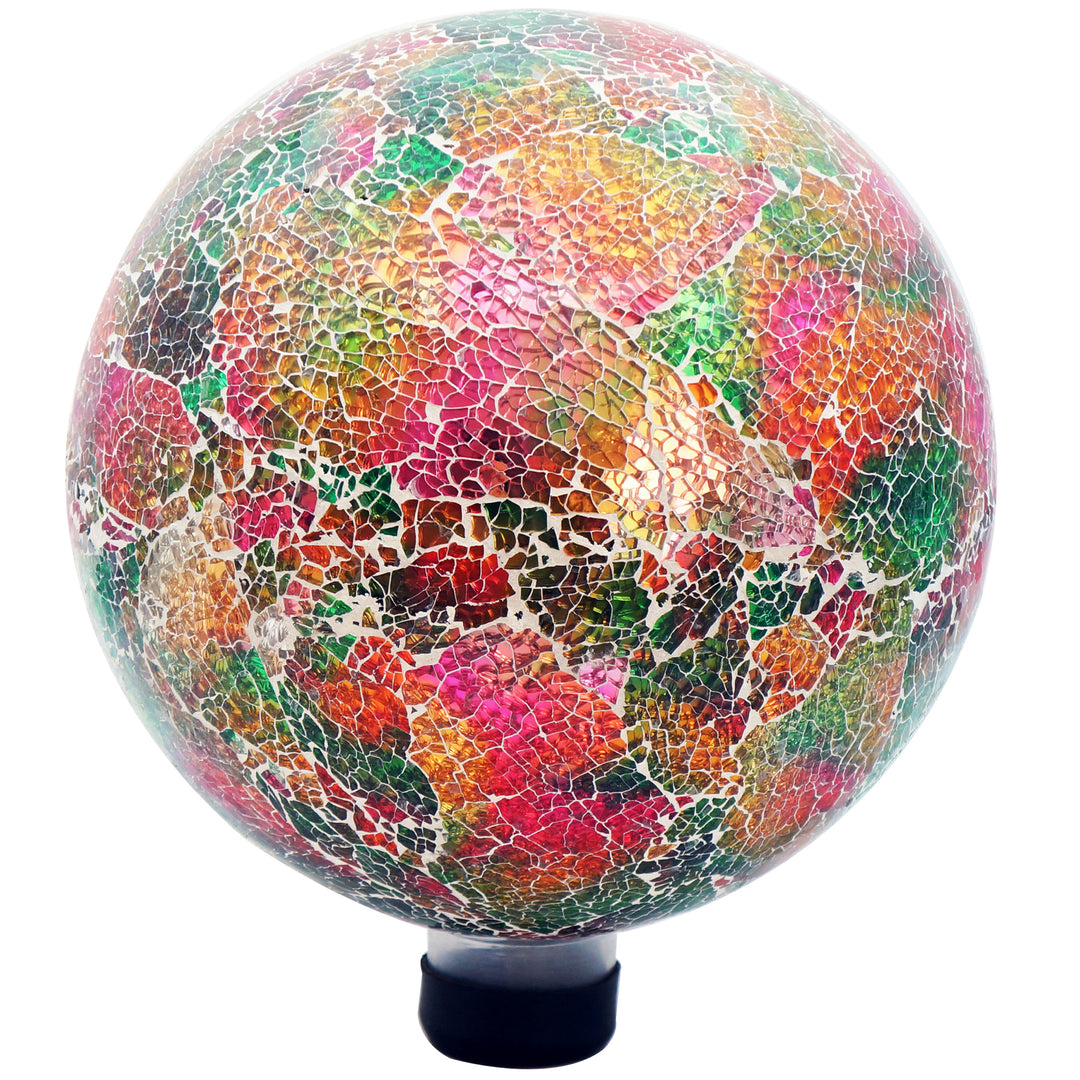 Gardener Select® 10 in. Crackled Mosaic Glass Gazing Globe