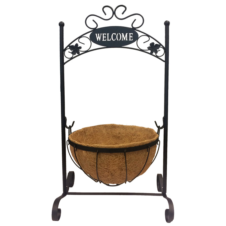 Gardener Select® Welcome Patio Planter Basket w/ Coco Liner