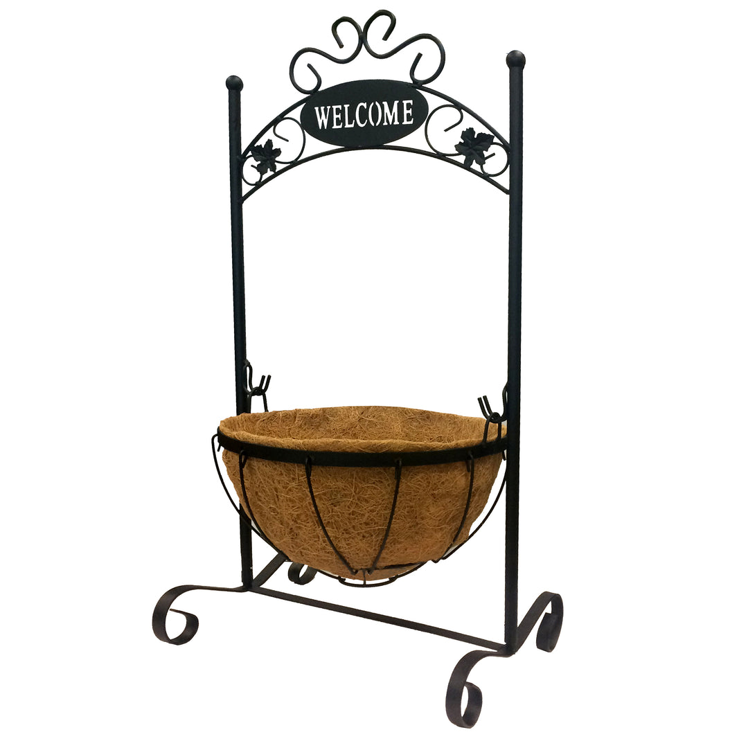 Gardener Select® Welcome Patio Planter Basket w/ Coco Liner