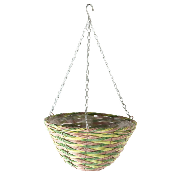 Gardener Select® 12 in. Plastic Rattan Hanging Baskets