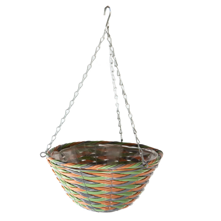 Gardener Select® 12 in. Plastic Rattan Hanging Baskets