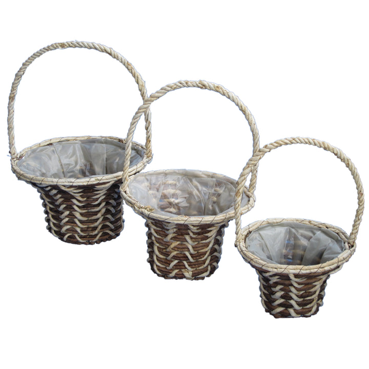 Gardener Select® Leaf Rope Rattan Basket Set