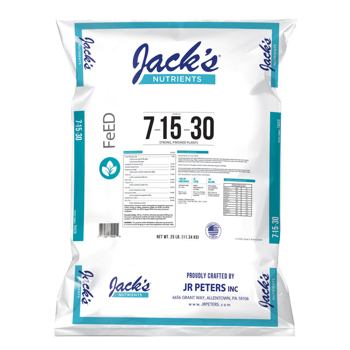 Jack's® Nutrients FeED 7-15-30 Finish Fertilizer