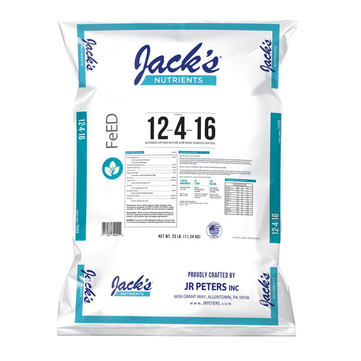 Jack's® Nutrients FeED 12-4-16 RO Pure Water Fertilizer