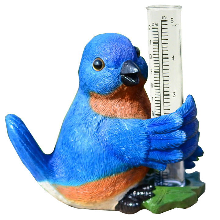 Michael Carr Designs™ Resin Feathered Friends Statuary w/ Rain Gauge