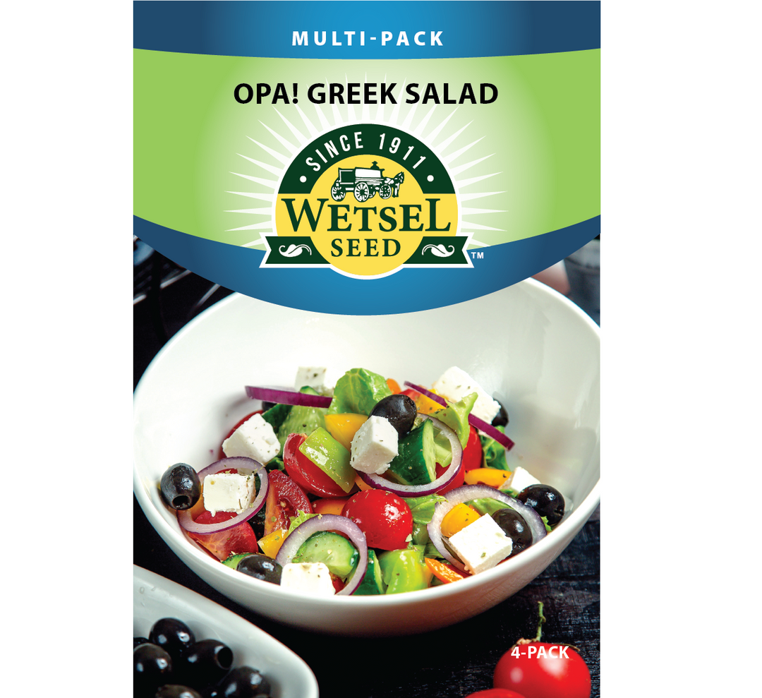 Wetsel Seed™ Opa! Greek Salad Multi-Pack Seed Packet