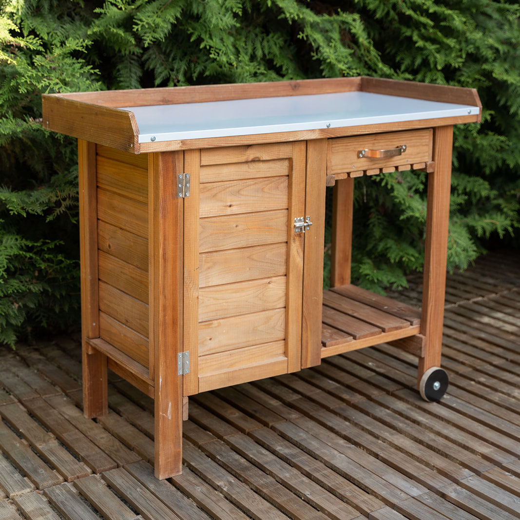 Gardener's Table with Wheels