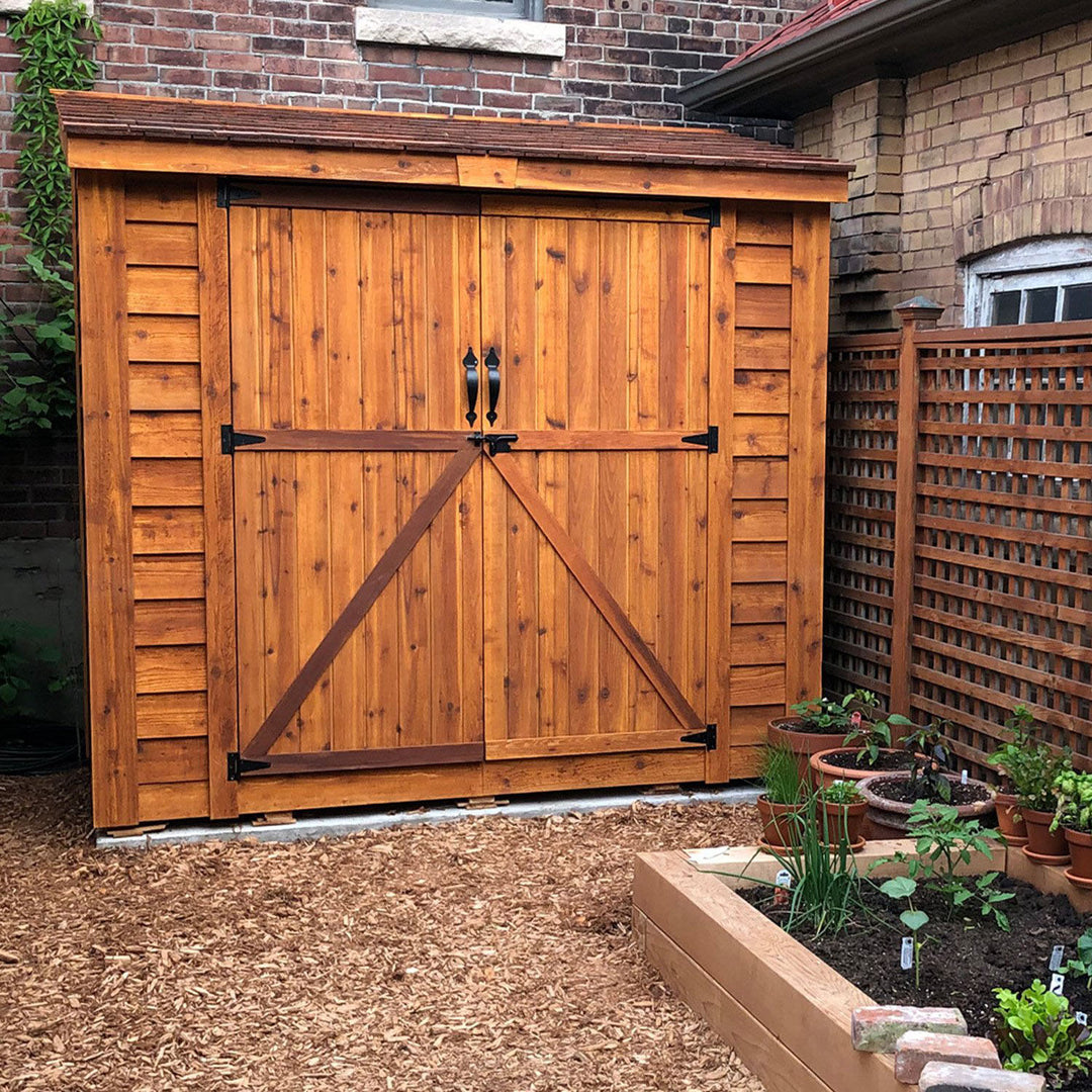 SpaceSaver Lean-to Shed 8x4, Double Doors