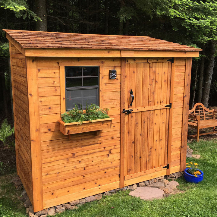 SpaceSaver Lean-to Shed 8x4, Single Door