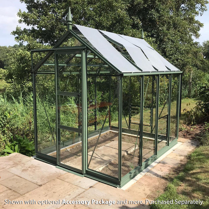 Rhino Premium Greenhouse Kit 6 x 8 ft. with 4mm Toughened Safety Glass Panels and Aluminum Frame