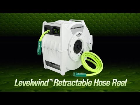 Flexzilla® Pro Retractable Water Hose Reel with Levelwind™ Technology