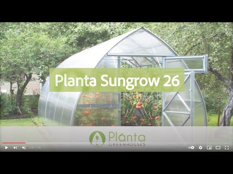 Sungrow DIY Greenhouse Kit 10 x 26 ft. with 6mm Double-Wall Polycarbonate Panels and Galvanized Steel Frame