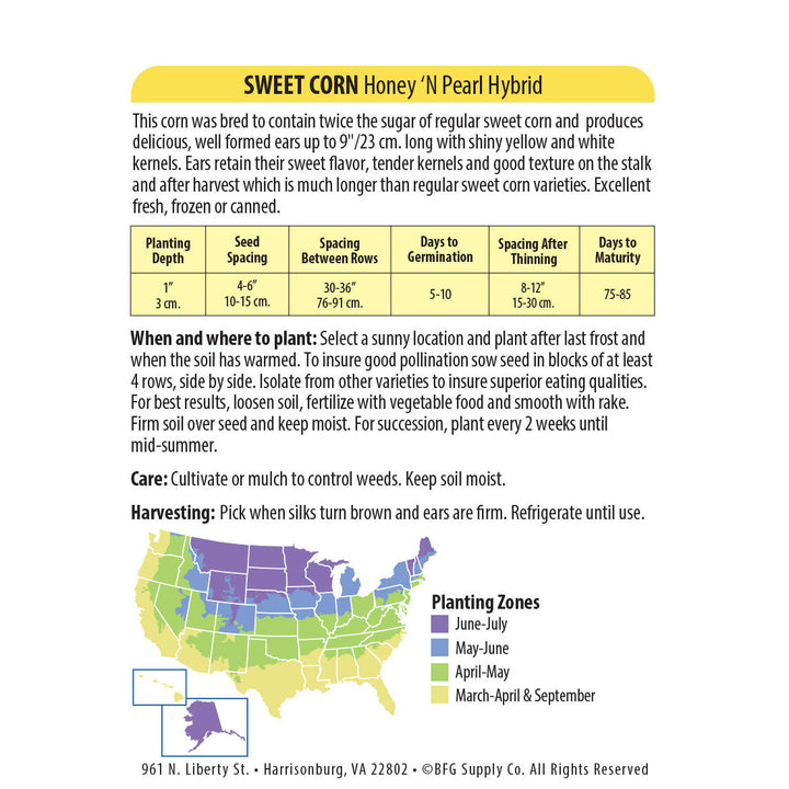 Wetsel Seed™ Corn Sweet Honey 'N Pearl Seed