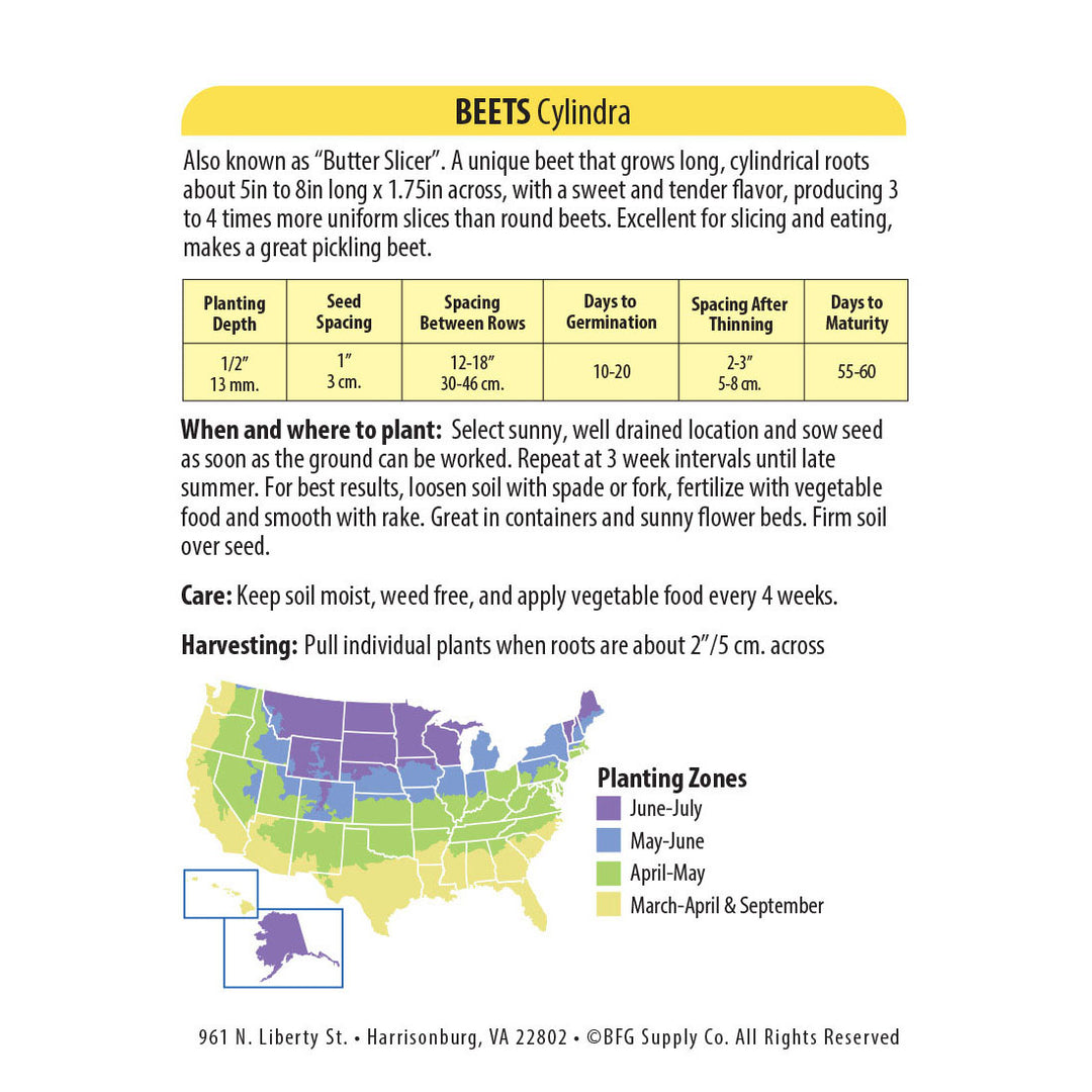 Wetsel Seed™ Beet Cylindra Seed