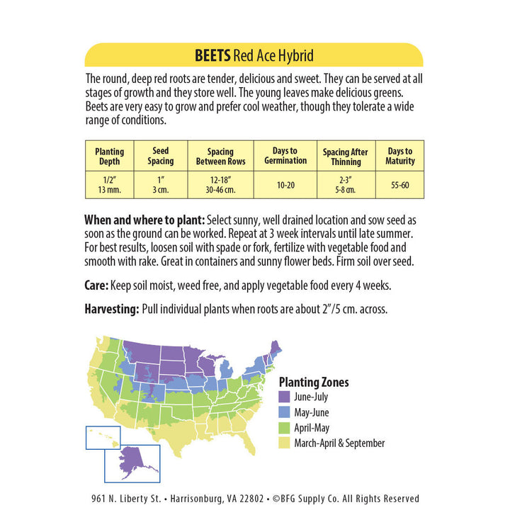 Wetsel Seed™ Beet Red Ace Seed