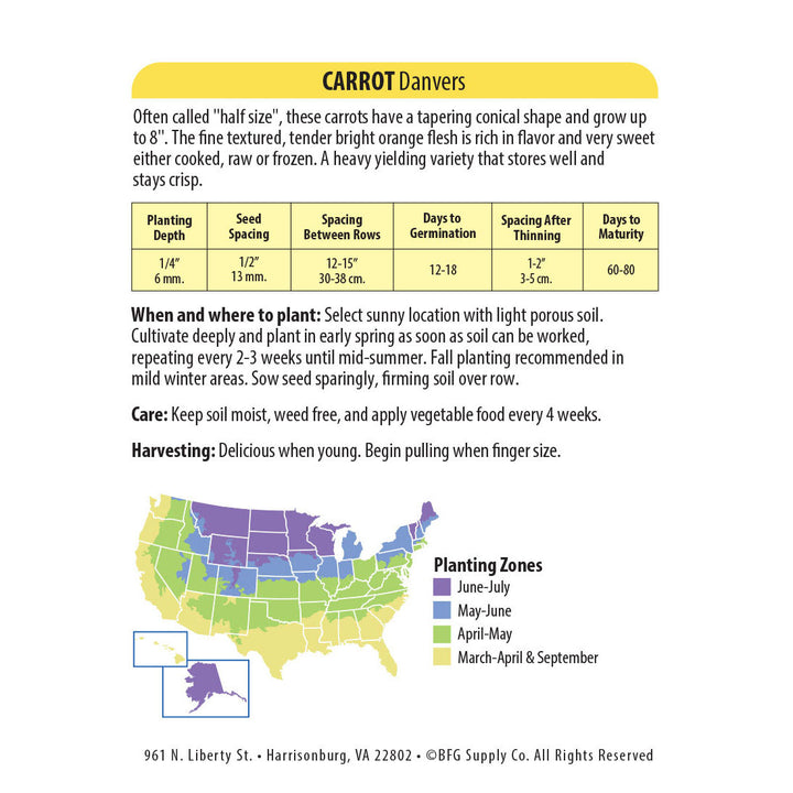 Wetsel Seed™ Carrot Danvers Seed