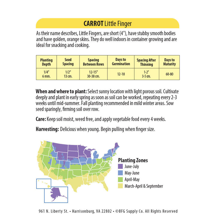 Wetsel Seed™ Little Finger Carrot Seed