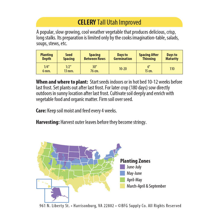 Wetsel Seed™ Tall Utah Improved Celery Seed