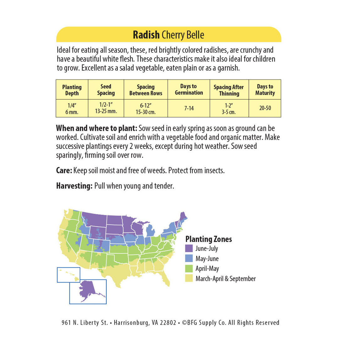 Wetsel Seed™ Radish Cherry Belle Seed