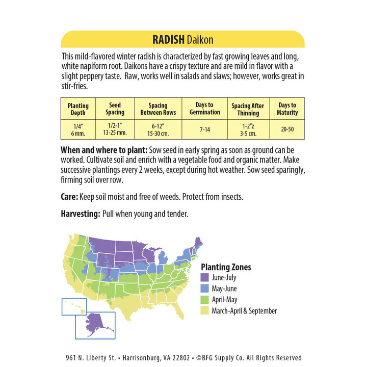 Wetsel Seed™ Daikon Radish Seed