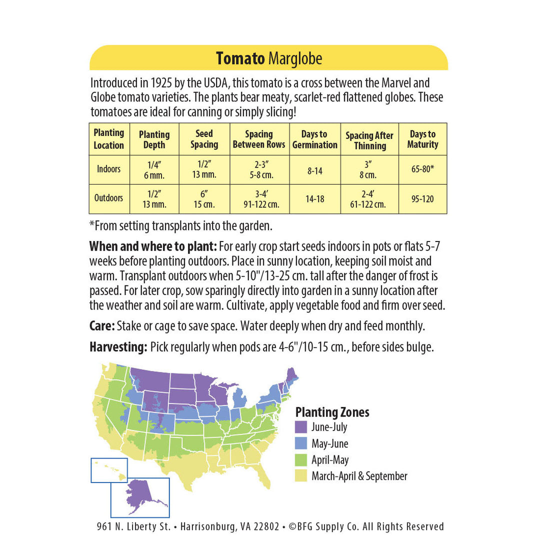 Wetsel Seed™ Marglobe Tomato Seed