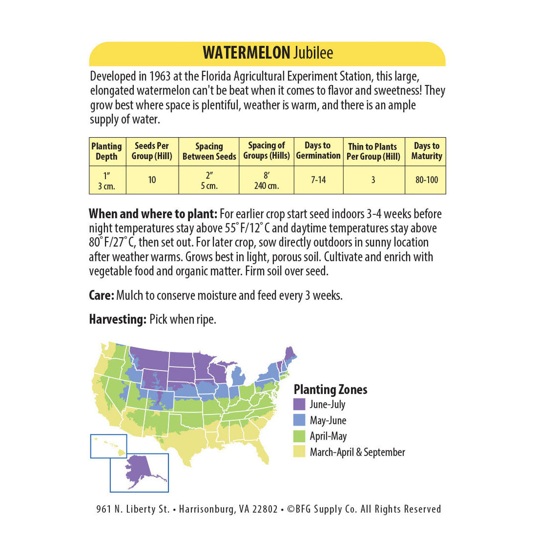 Wetsel Seed™ Watermelon Jubilee Seed