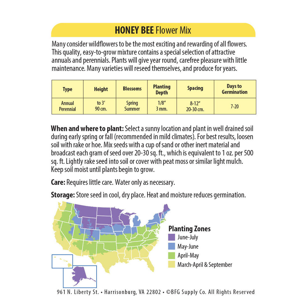 Wetsel Seed™ Honey Bee Flower Mix