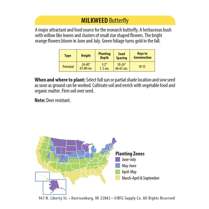 Wetsel Seed™ Butterfly Milkweed Seed