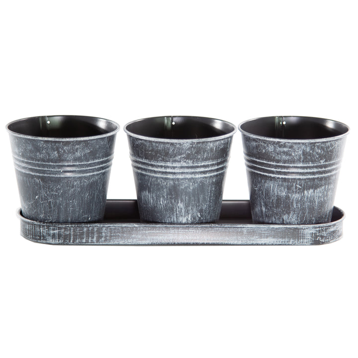 Gardener Select® Farmhouse Collection 4 in. Pot and Tray Set