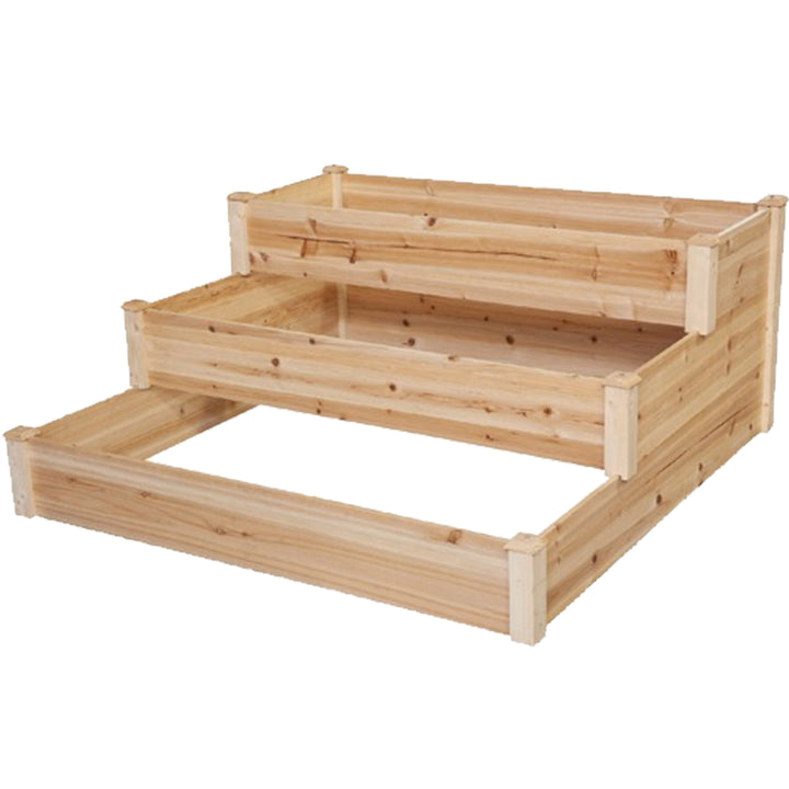 Panacea Cedar 3-Tiered Stair Step Garden Bed